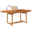 Hines 6 - Person Acacia Solid Wood Patio Dining Set Extendable and Umbrella Hole Included Oval Table