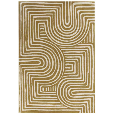 Gina Geometric Wool Hand Tufted Area Rug