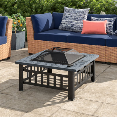 Kistler Square Steel Wood Burning Fire Pit