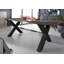 Acacia Solid Wood Top Metal Base Dining Table-47502111-47502116