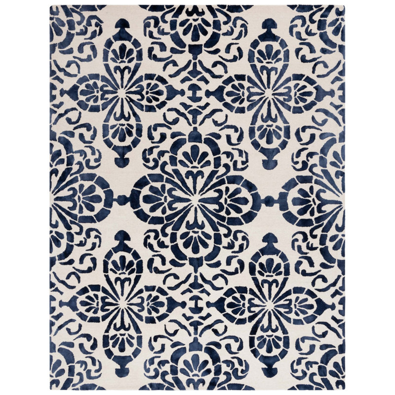 Oakton Hand Tufted Wool Oriental Rug, Rectangle 4' x 6'