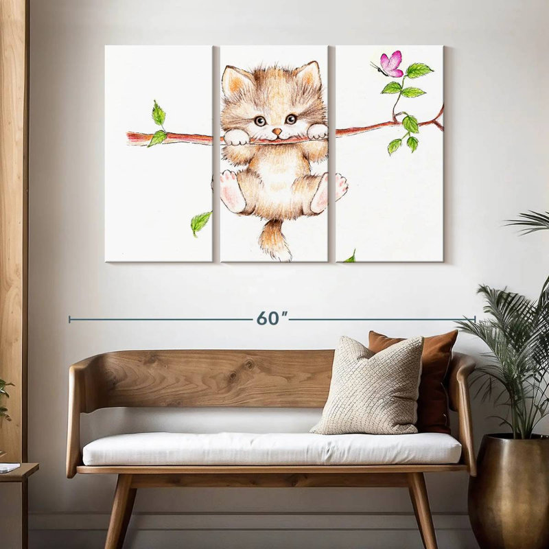 Brampt Spring Branch Cat, 32" H x 50" W