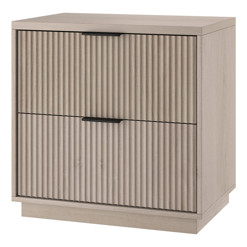 Mayler 23.63cm W Manufactured Wood Bedside Table, White 