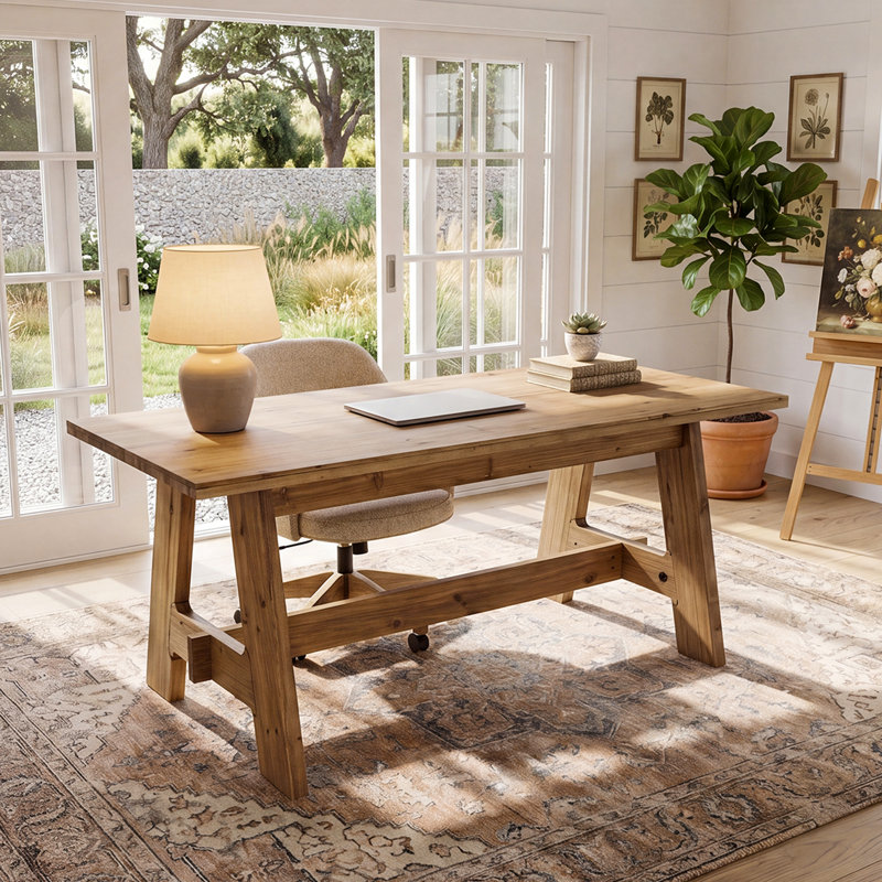 Solid Wood Executive Desk