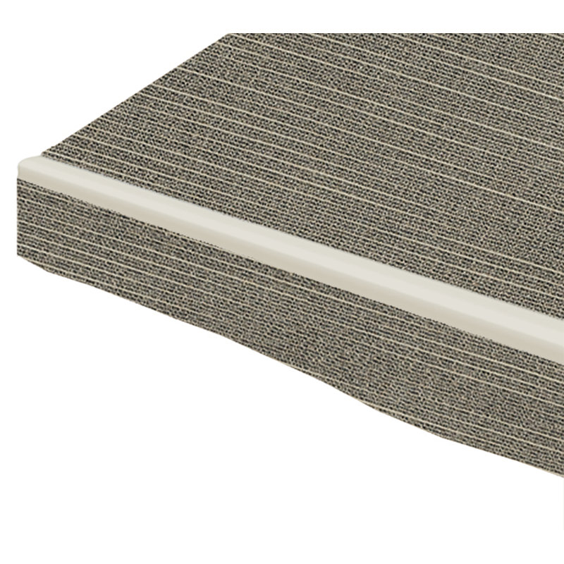 SunSetter Motorprosc Sunbrella Retractable Soffit Patio Awning, 8" H x 228" W x 120" D, Left, Silica Stone
