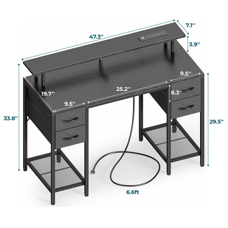 Rocklynn 47,3 W, Noir