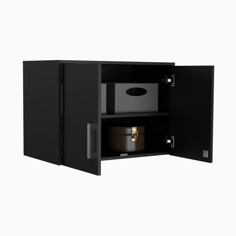 Armoire de rangement - armoire murale, trois tablettes intérieures, porte double