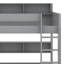 Lit superposé avec rangement et lit gigogne, structure de lit superposé en bois peu encombrante avec tablettes de chevet-649882144-649882145