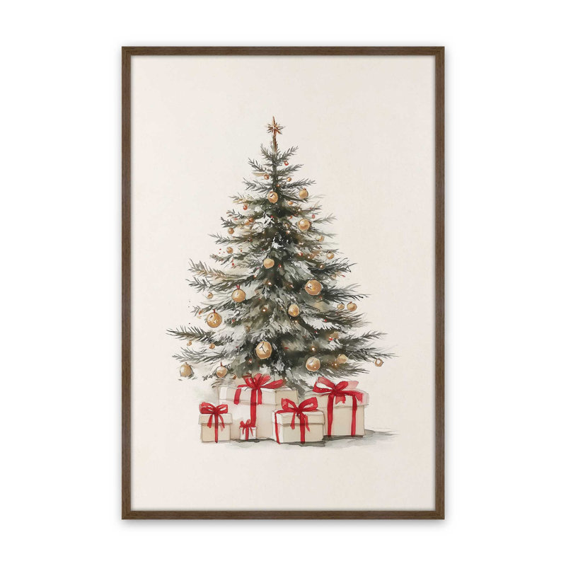 Reproduction d'art cadeaux dorés, 16 po x 20 po, Noyer