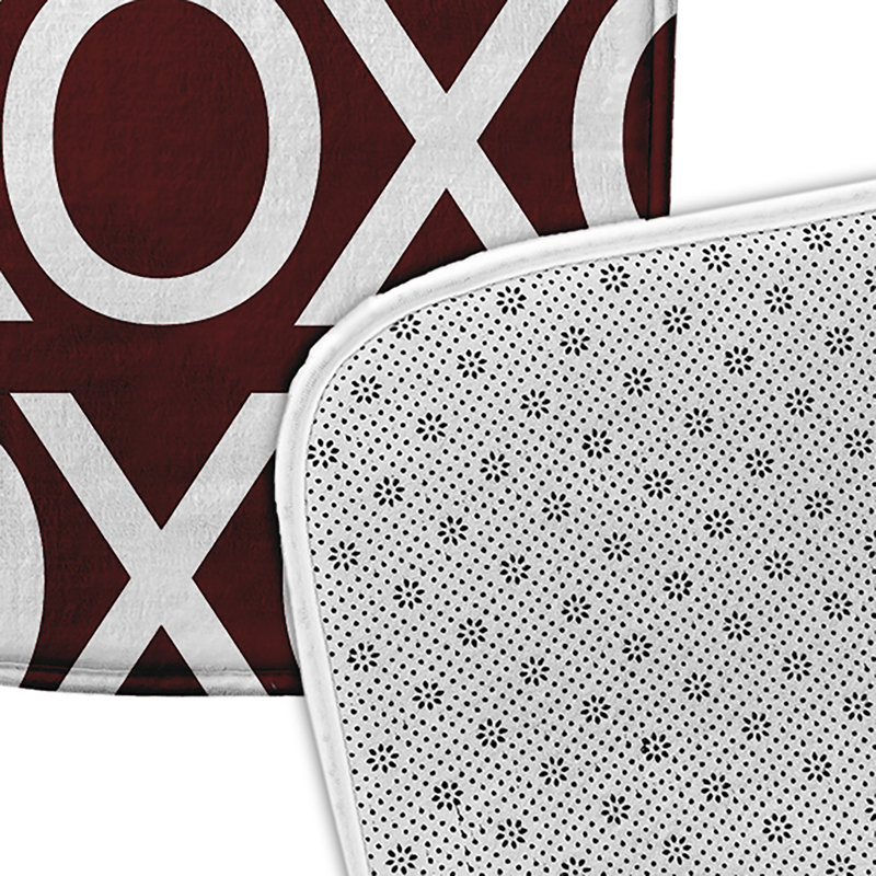 Tapis de bain pour la Saint-Valentin, L 21 po x L 34 po, Rouge riche