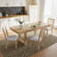 Ensemble de salle à manger à rallonge 7 pièces GatherHaven - Table rustique en bois de 60 à 78 po avec 6 chaises rembourrées-855446983-860112126