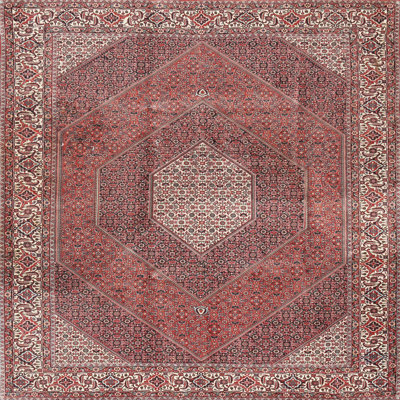 Tapis oriental rouge / brun / beige