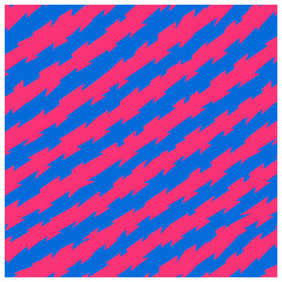 Couvertures zigzag bleues et roses