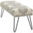 Castulo Multi Colored Cotton Fabric Tribal Home Bench with Metal Hairpin Legs-2025725405