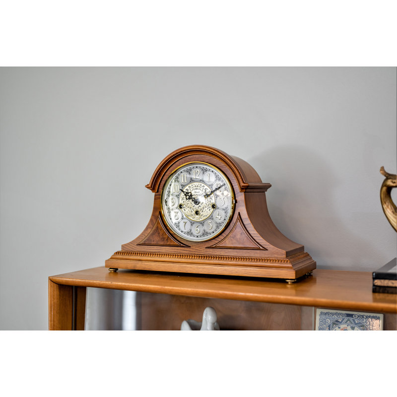 Tambour Mechanical Clock, Light Oak