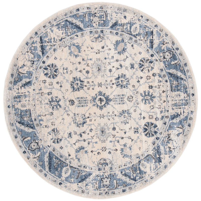 Jase Charleston Performance Oriental Rug, Round 6'7"