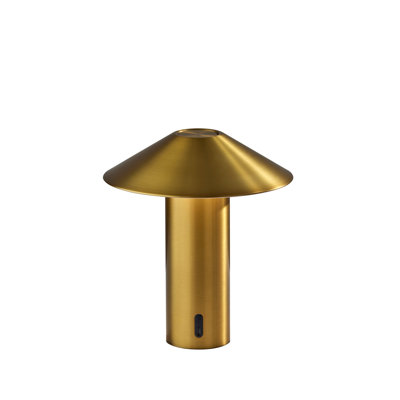 Lampe de table sans fil à DEL Pina - laiton antique