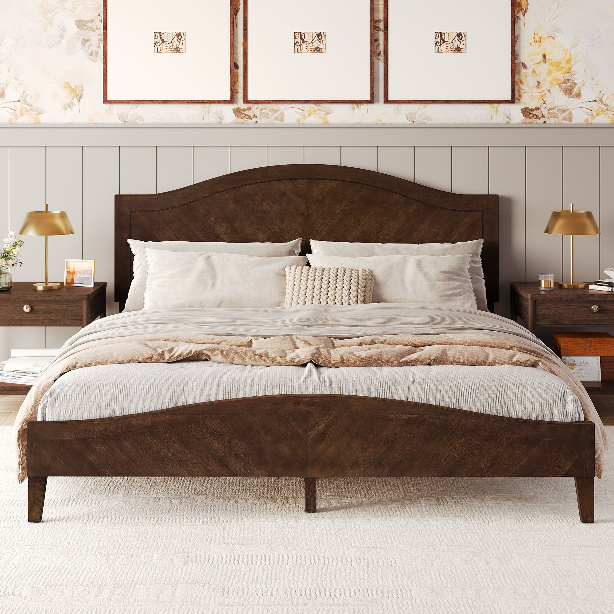 Solid Wood Platform Bed