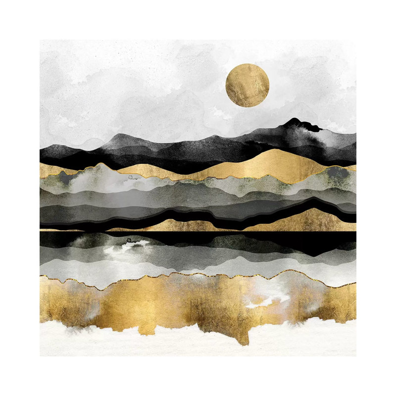 Golden Spring Moon - Graphic Art Print, Wrapped Canvas, No Matte, 18" H x 18" W x 1.5" D