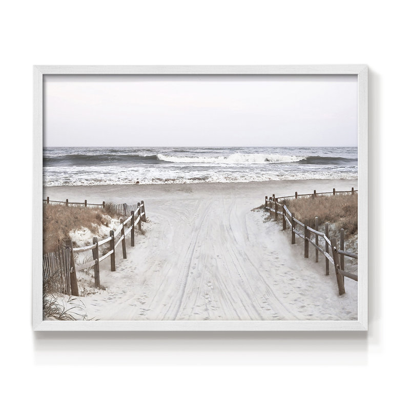 Chemin OBX - impression encadrée - réversible, H 16 po x l 20 po, Blanc