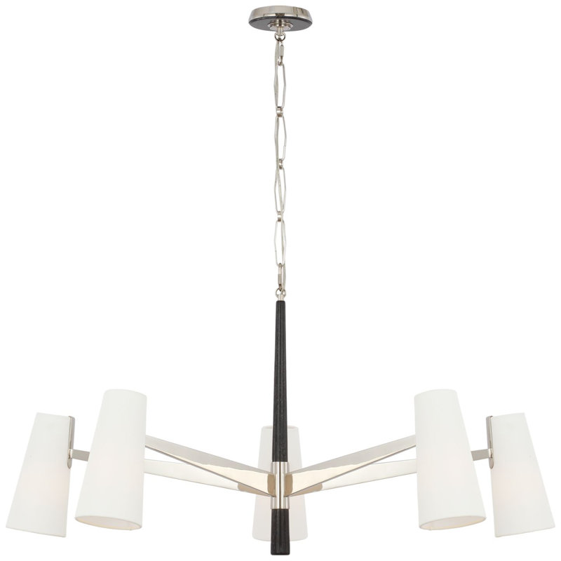 Olina 5 - Light Chandelier, Polished Nickel/Ebony
