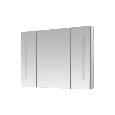 AQUADOM Signature Royale 36" W x 30" H x 5" D LED Medicine Cabinet, Defogger, LED 3X Makeup Mirror, Electrical Outlets