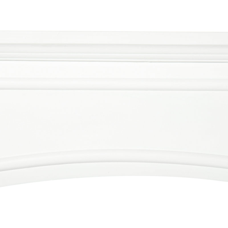 Foyer - blanc, 29 po de largeur intérieure, élément décoratif, 45,25 po de largeur, facile à polir, basculant, pour les foyers électriques.