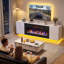 Meuble télé avec foyer-133713036