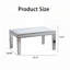 Tables basses argentées avec bordure éblouissante en cristal concassé