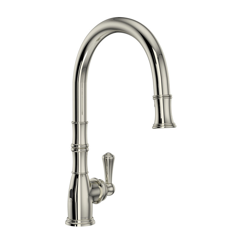 Georgian Era Pull-Down Touchless Kitchen Faucet, Polished Nickel