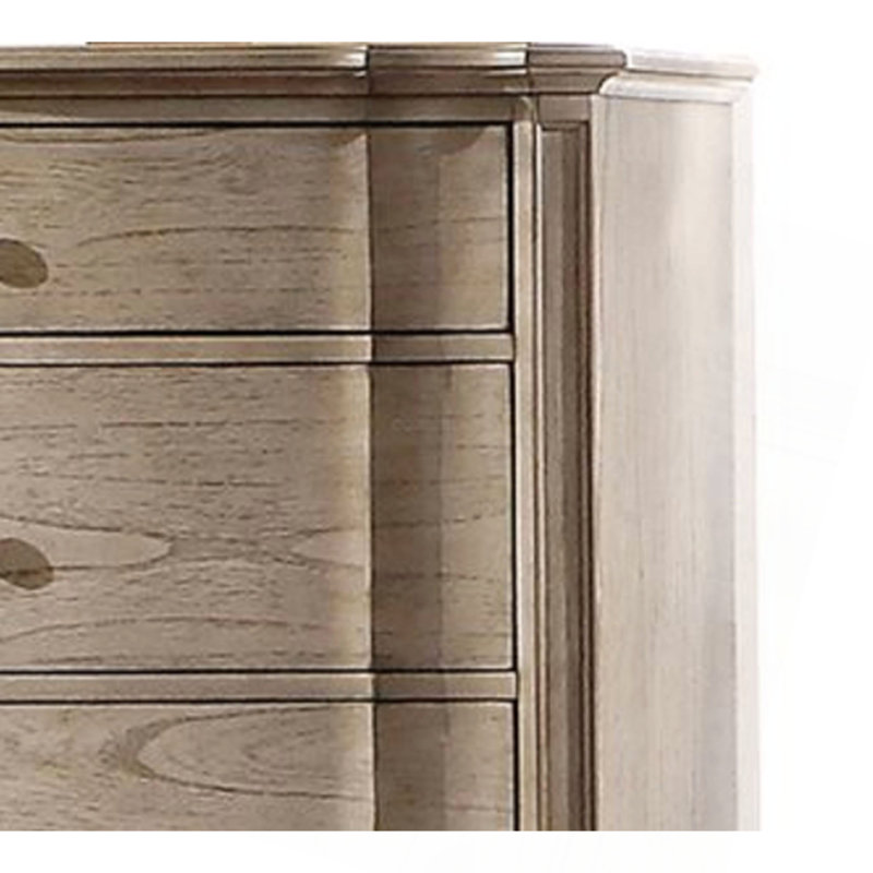 Commode antique à finition taupe