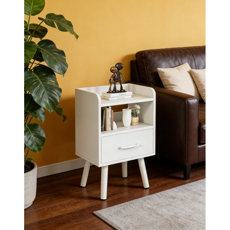39cm W Manufactured Wood Bedside Table