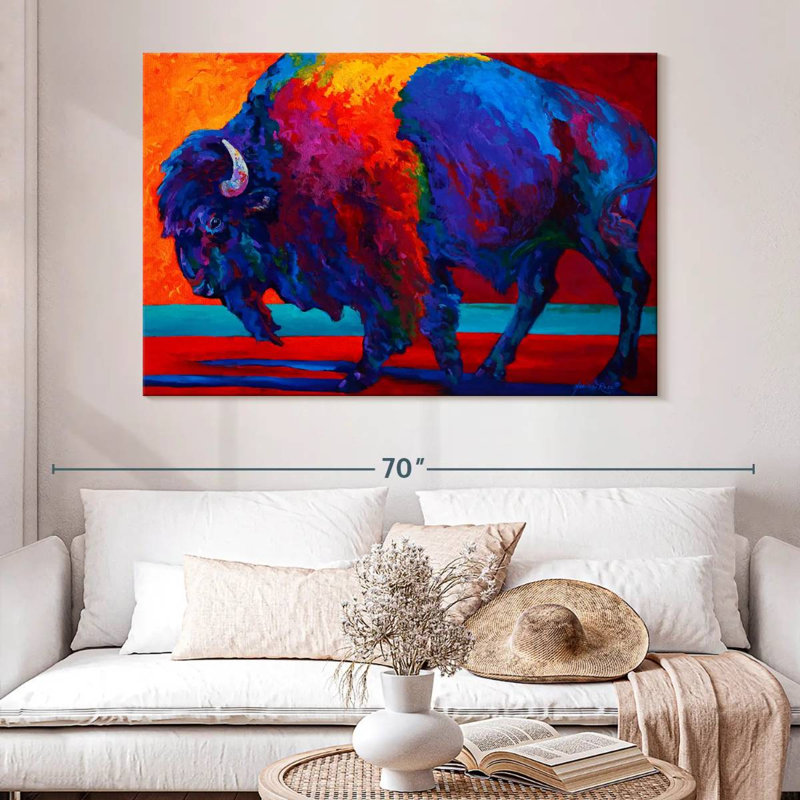 Abstract Bison, 34" H x 51" W