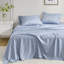 Literie à motif floral grand bleu avec édredon et draps, microfibre douce, aquarelle, pour matelas de 16 po, lit lavable à la machine et brossé