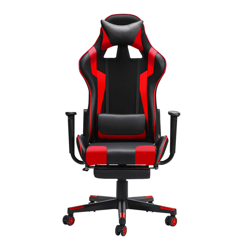 Chaise de jeux vidéo de course et de PC, Rouge / Noir