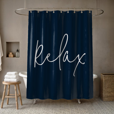 Perine Machine Washable Polyester Shower Curtain