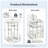 Cottage White 3-Piece HDPE Outdoor Bar Set with Round Table and 2 Stools-779002035