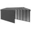 Abri d'auto en acier avec 2 ensembles de parois latérales, 12 x 29 x 9-100015479