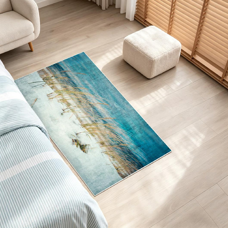 Tapis transparent pour la plage Winter Coast, Rectangle 32" x 47"