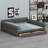 Upholstered Platform Bed With USB Charging Ports And Built-In Drawers-865159198