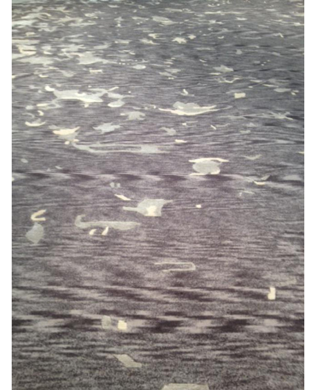 Modern Silk Abstract Area Rug in Gray