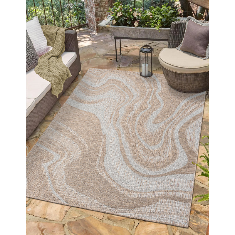 Eith Abstract Indoor Rug, Rectangle 7'7" x 10'