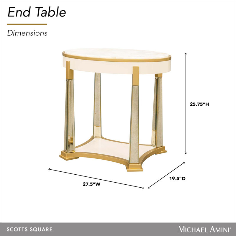 Scotts Square End Table - Light Champagne