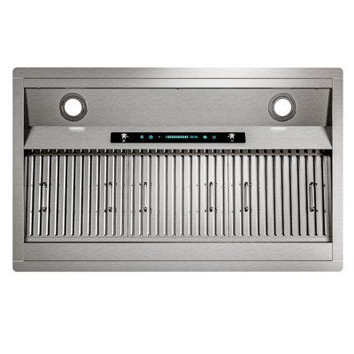 42" 900 CFM  Insert Convertible Range Hood Stainless Steel Quiet 4 Speed Gesture Remote and Touch Panel Control with LED Lights