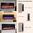 36 inch recessed  thin tempered glass front wall mounted electric fireplace with remote and multi color flame & emberbed, LED light heater-988198390