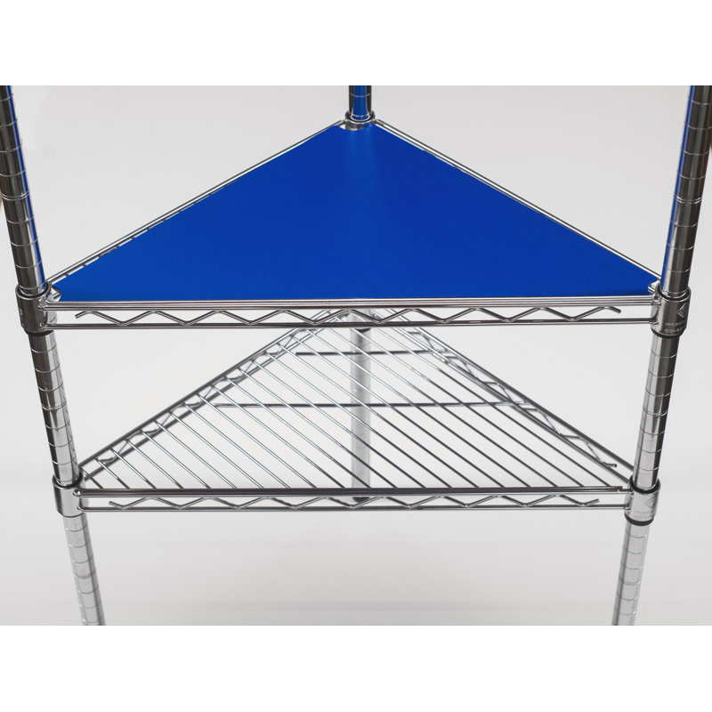 Doublure de tablette triangulaire en PVC, H 0,125 po x l 18 po x P 18 po, Bleu