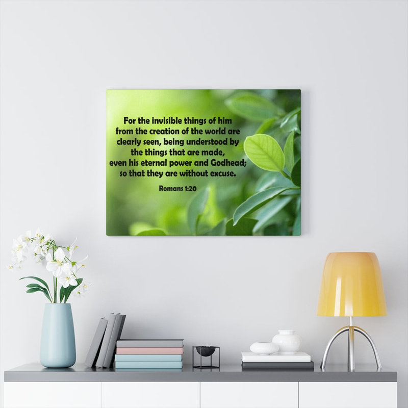 For the Invisible Things Romans 1/20 Christian Home Decor, art mural prêt pour les Écritures, H 12 po x l 16 po x P 1,25 po