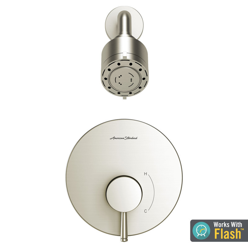 Robinet de douche thermostatique Serin, Nickel brossé