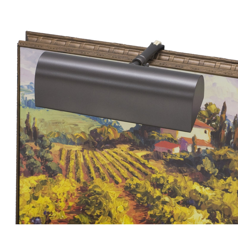 Dimmable Frame Mounted Picture Light, Mahogany Bronze, 2.25" H x 8" W x 7" D, 15T7F