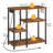 Bakers Rack Microwave Stand Coffee Bar with Power Outlet